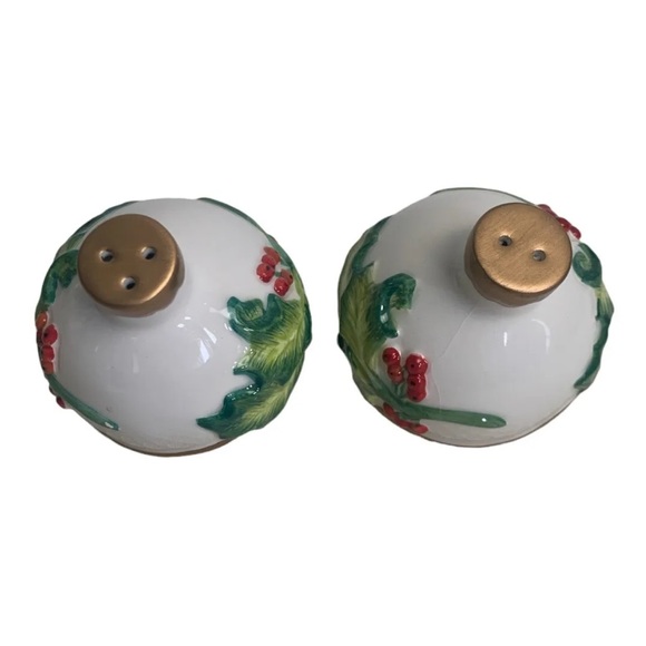 Fitz And Floyd Noel Classique Salt Pepper Shaker Christmas Ornaments 2004 - Picture 5 of 8